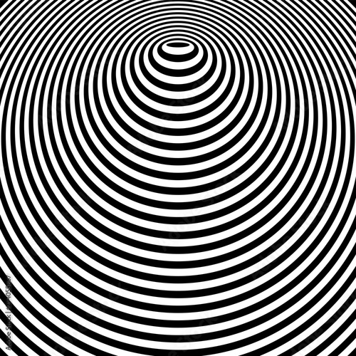 Abstract circle lines graphic design. Concentric rings pattern.