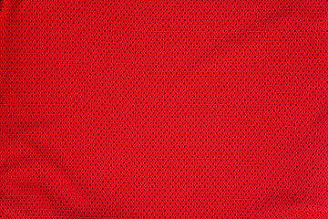 Wall Mural - Textured bright red mesh fabric. Folds