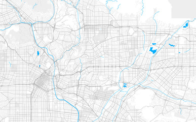  Rich detailed vector map of Monterey Park, California, USA