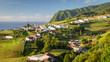 View of Pedreira village at northeast coast of Sao Miguel island, Azores, Portugal