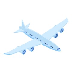 Wall Mural - Airplane icon. Isometric of airplane vector icon for web design isolated on white background