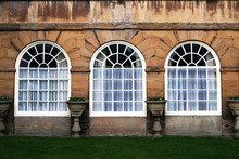 Large And Open Victorian Age Windows With Planters In Between. Durham, United Kingdom