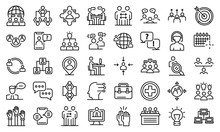 Advice Icons Set. Outline Set Of Advice Vector Icons For Web Design Isolated On White Background