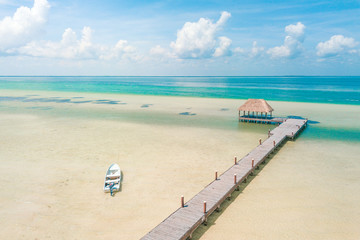 Sticker - Paradise Beach at Holbox Island in the Caribbean Ocean of Mexico