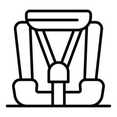Poster - Modern baby car seat icon. Outline modern baby car seat vector icon for web design isolated on white background