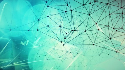 Wall Mural - digital wires transformation, cyber chaos geometric motion graphics