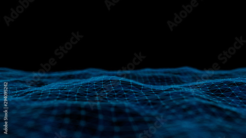 Abstract Technology Wave Particles On Dark Background Computer Graphic Network Connection Virtual Reality And Augmented Reality Vr And Ar 3d Motion Element Digital Technology And Innovation Concept Buy This Stock Illustration And Explore Similar Futuristic technology wave background abstract powerpoint template. adobe stock