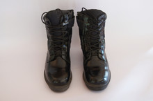 Military Black Leather Combat Boots