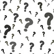 © Elnur - Vector seamless pattern with question marks. Monochrome hipster background. Black punctuation marks.