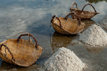 Salt Fiedl In Kampot Province, Cambodia 