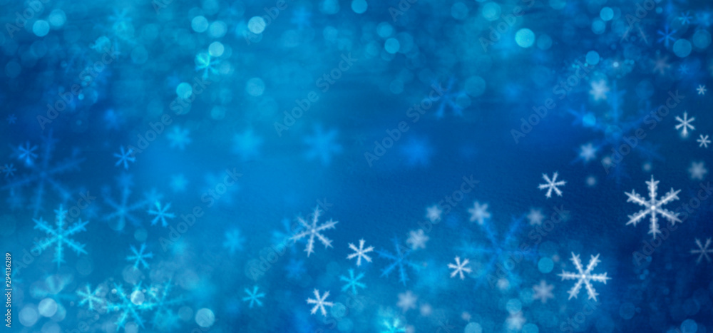 abstract winter blue background with snow Stock Illustration | Adobe Stock