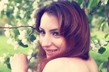 female in apple tree flower