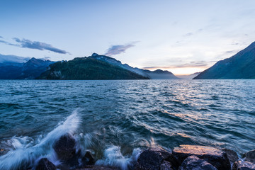 Sticker - Lake Lucerne. Evening.