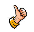 © ~ Bitter ~ - Hand showing thumbs up. Symbol vector illustration