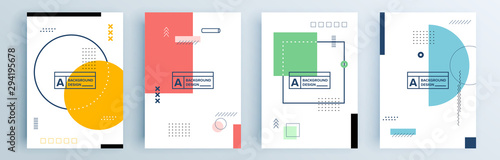 Fotografía Modern abstract covers set, minimal covers design