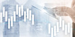 © Funtap - Financial Investment Concept. Stock market trading graph and candlestick chart.