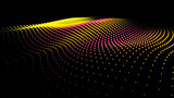 Fototapeta Pokój dzieciecy - 3d sea dots wave glowing stream background flow