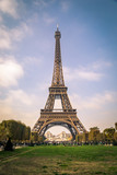 Fototapeta Boho - Top of the Eiffel Tower in Autumn, Paris in the Fall