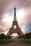 Fototapeta Paryż - World famous Eiffel tower at the city center of Paris, France.