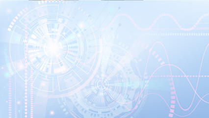 Wall Mural - abstract light blue futuristic background. innovative computer technologies, communications and arti