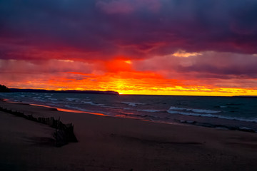 Wall Mural - Sunset in Leland, MI