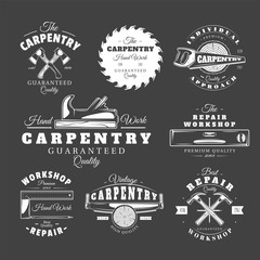 Wall Mural - Vintage carpentry labels