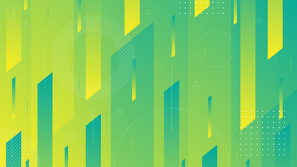Wall Mural - modern abstract background with isometric element lines and beams. the background can be used for la
