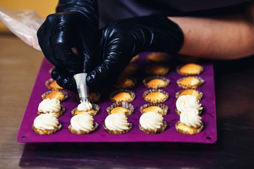 The concept of home baking, making cakes.