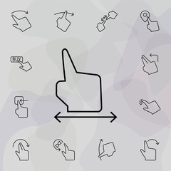 Sticker - Touch, finger, hand icon. Universal set of touch gesture for website design and development, app development