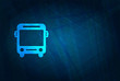 Bus icon futuristic digital abstract blue background