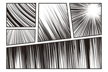 Wall Mural - manga speed line effect