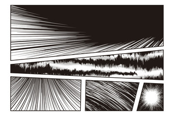 Wall Mural - manga speed line and atmosphere