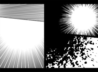 Wall Mural - manga speed line and atmosphere