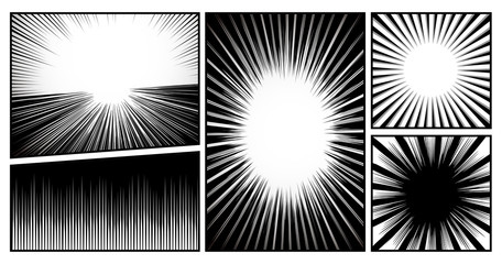 Wall Mural - manga radial effect