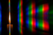 Photo diffraction light candles on the two diffraction gratings