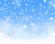 © Natali - Christmas snow. Falling snowflakes on a blue background. Snowfall.