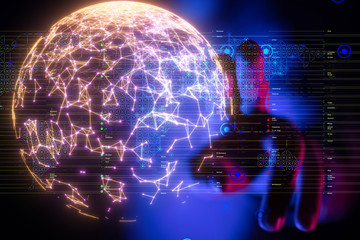 Software, web development, programming concept. Abstract Programming
