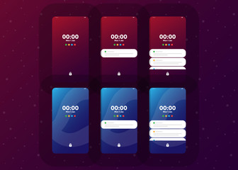 Notification Alerts on Smartphone Home Screen Phone User Interface User Experience UI Template Vector Illustration