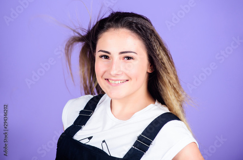 Popular Look Trendy Crimped Hairstyles Woman Smiling Face Posing