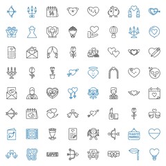 Poster - romantic icons set