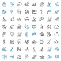 Poster - businessman icons set