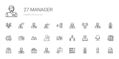 Sticker - manager icons set