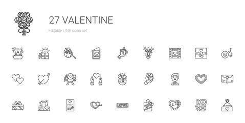 Sticker - valentine icons set