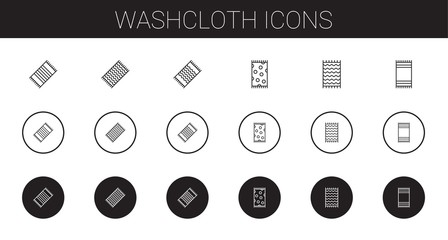 Sticker - washcloth icons set