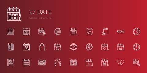 Sticker - date icons set