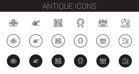 Wall Mural - antique icons set