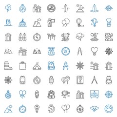 Sticker - adventure icons set