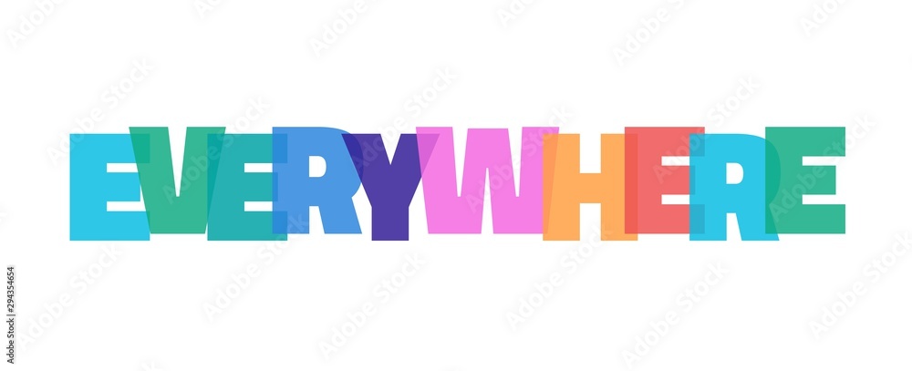Everywhere word concept Stock Vector | Adobe Stock