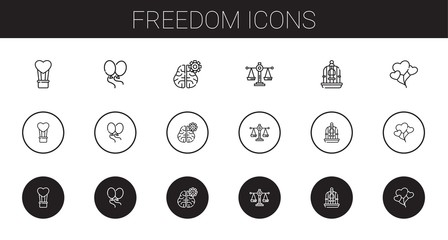 Canvas Print - freedom icons set