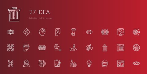 Canvas Print - idea icons set